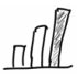 growth bar chart hand drawn