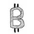 letter b icon hand drawn