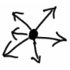 six arrows icon hand drawn