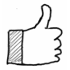 thumbs up icon hand drawn